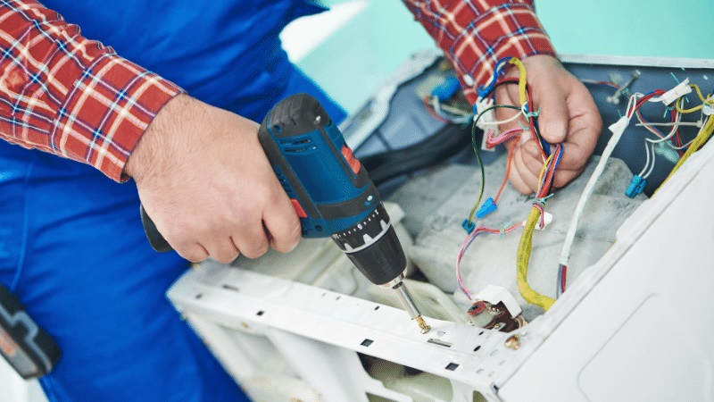 Bayrampaşa Dominox Dominox çamaşır makinesi kart tamiri – Su almama arızası orijinal parça ile giderildi. - Teknik servis örneği